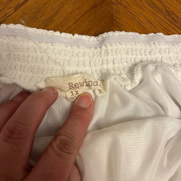 Rewind Boho Embroidered Kimono Cover Up Womens‎ XL Ivory Tassel Rayon Dress - Picture 3 of 7